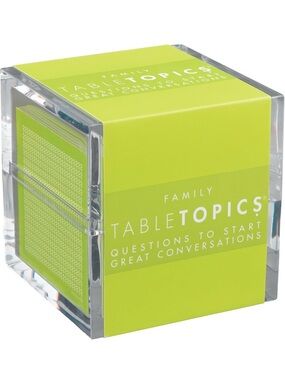 Family TableTopics Conversation Starter Cards - Lime Green